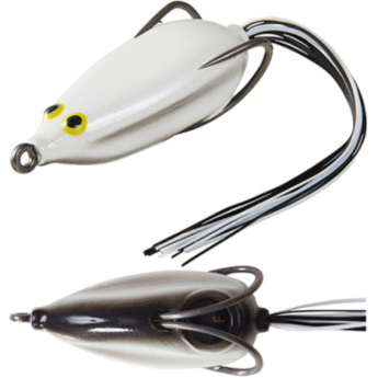 Приманка силиконовая лягушка DAIWA STEEZ SNAPPY FROG JR. WHITE BLACK
