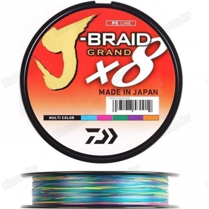 Шнур DAIWA J-BRAID GRAND X8E 300М 0,06ММ MULTI COLOR 12795-106RU
